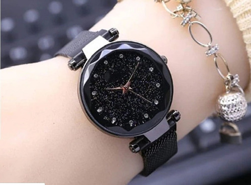 Relógio Feminino Preto De Pulso Barato