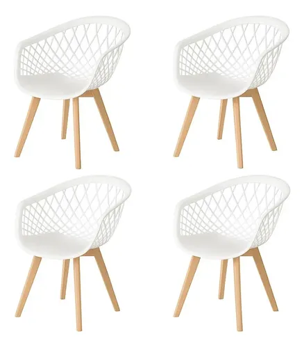 Conjunto 4 Cadeiras Web PP Wood