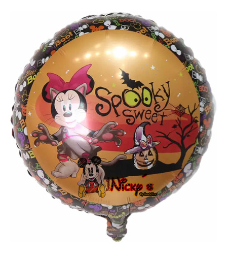 10 Globos De Minnie Mouse Para Halloween Dia De Muertos