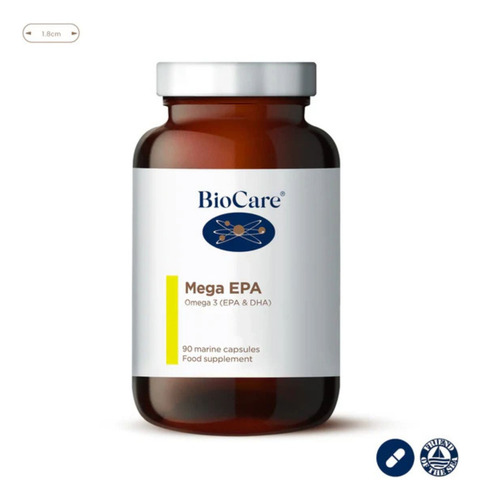 Biocare Omega-3 Mega Epa 90 Cap Aceite De Pescado Sabor Sin Sabor