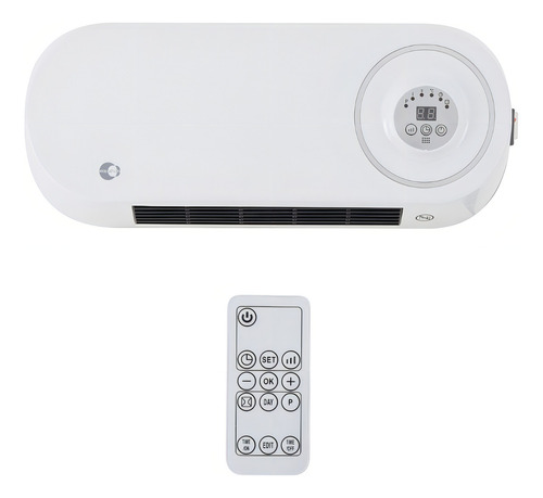 Aquecedor De Parede Ceramic 1500w Controle Led 127v Equation Cor Branco 110v