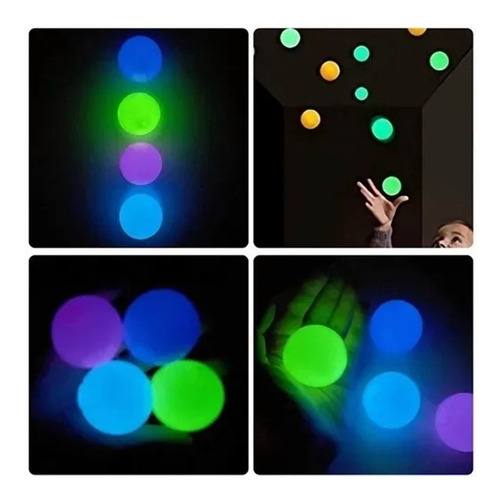 5 Bolas Pegajosas Fluorescentes Para Techo Luminous Ball