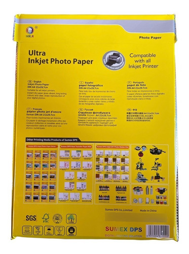 Imagen 2 de 5 de Papel Fotográfico Adhesivo Brillante 115 Grs A4 50 Hojas