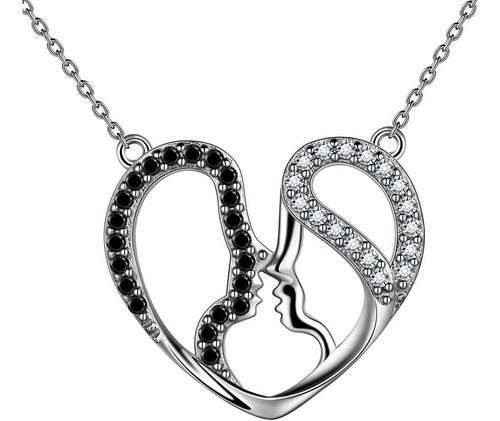 Collar De Corazón De Beso Para Hombre Y Mujer, Collar De Cir