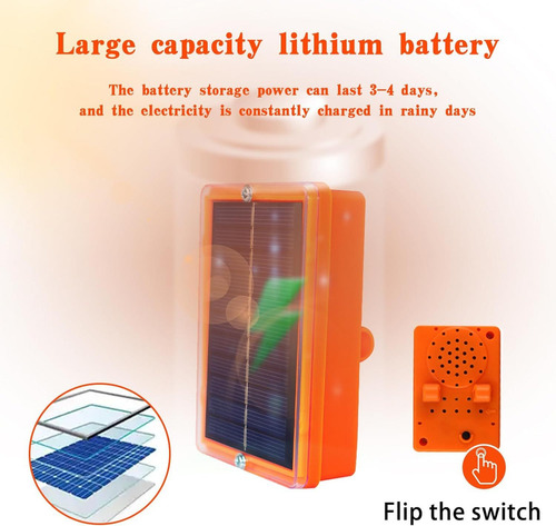 Dispositivo De Disuasión De Pájaros Voice Con Energía Solar.