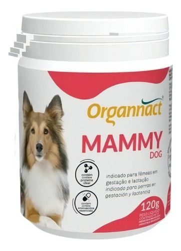Mammy Dog Pó 120g - Organnact Suplemento Vitamínico