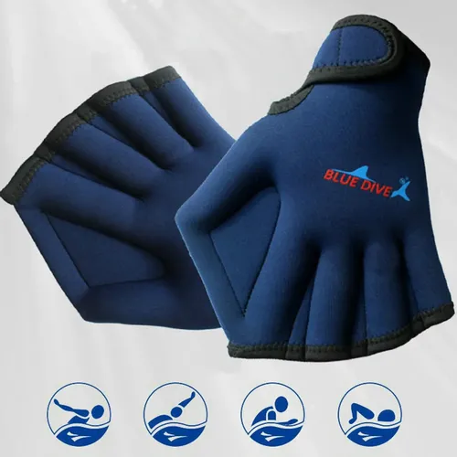 Guantes De Natación Palmeados De Nailon: Mejora Tu Velocidad En Agua Para Snorkel, Buceo O Invierno (Talla Única 20x16cm)