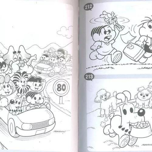 Livro 501 Desenhos para Colorir Turma da Mônica