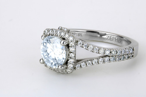 Anillo Compromiso Diamante Moissanita Con Pavé 1.0ct Niridia