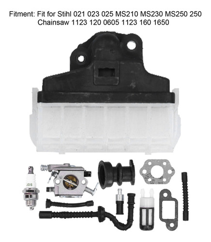 Kit Carburador Apto Para Stihl 021 023 025 Ms210 Ms230 Ms250