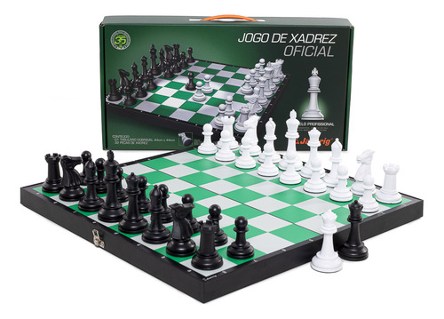 Jogo Xadrez Tabuleiro Dobrável Profissional Peças Chumbadas