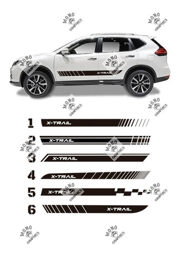 Stickers Nissan X-trail Franjas Puertas 