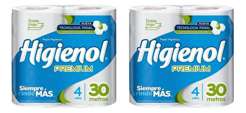 Papel Higienico Higienol Premium 4 X 30m Con Aloe Pack X2