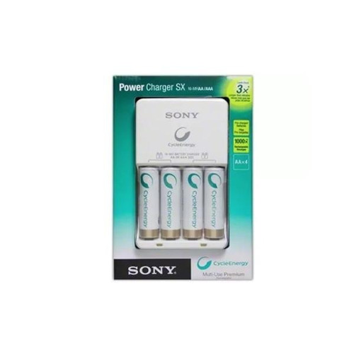  Kit Cargador + 4 Pilas Aa Rec 2500mha Sony + 3 Pilas Aaa