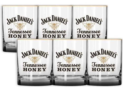 Vaso De Vidrio Jack Daniel´s Honey Whisky Kit X6u 330ml