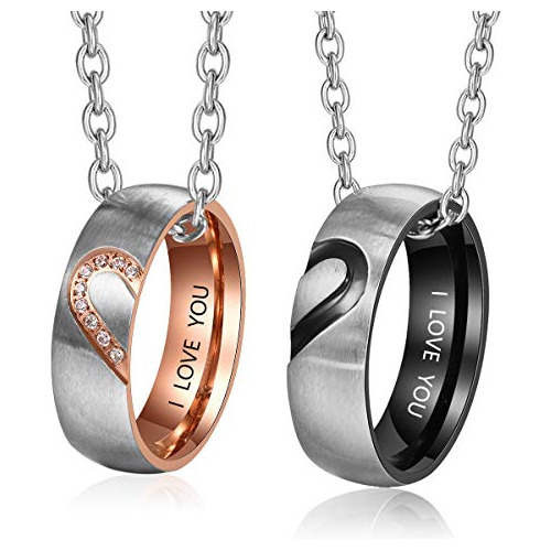 Fortheday Anillo De Promesa Personalizado Para Pareja, Juego