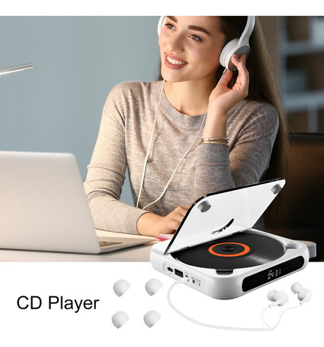 Leitor De Cd Portátil Com 5 Modos De Reprodução E Telas Sens