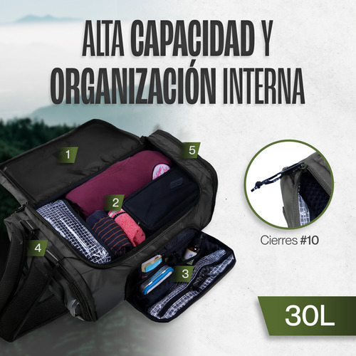 Mochila De Viaje Peregrino 30lts Bolso Impermeable Kma