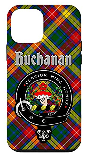 Funda Para iPhone 12 Mini Buchanan Clan Badge & Tartan-02