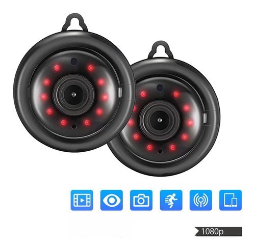 2x Mini Micro Câmera Ip Wifi 720p Segurança Espiã Wifi Hd