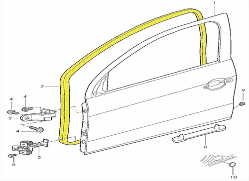Imagem 3 de 5 de Borracha Porta Saveiro Original Volkswagen