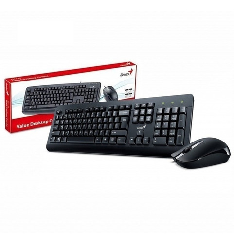 Imagen 2 de 4 de Combo Teclado Y Mouse Genius Km-160 Usb Pc Negro