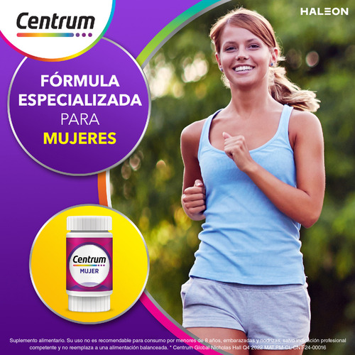 Multivitaminico Centrum Mujer 60 Comprimidos Original