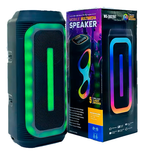 Parlante Bluetooth Speaker Altavoz Con Luz Led