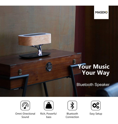 Ampolla Lámpara De Noche Con Altavoz Bluetooth Y Cargador In