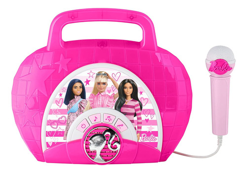 Ekids Barbie Sing Along Boombox Con Micrófono, Música Incorp