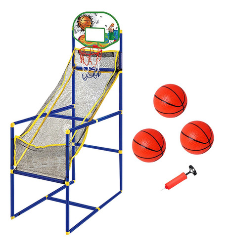 Juego De Baloncesto Arcade, Juguete Máquina Y 3 Bolas