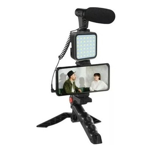 Selfie Blogging Stick Luz Microfono Tiktok