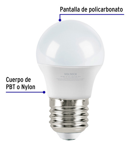 Foco Led Bulbo 3w Luz Dia Ahorrador Lampara Hogar 46854