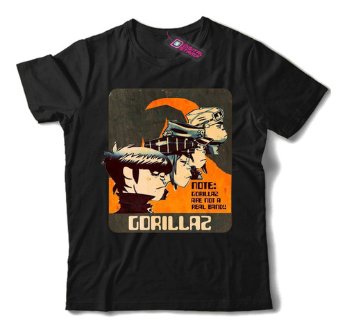 Remera Gorillaz Are Not A Real Band Mb46 Dtg Premium