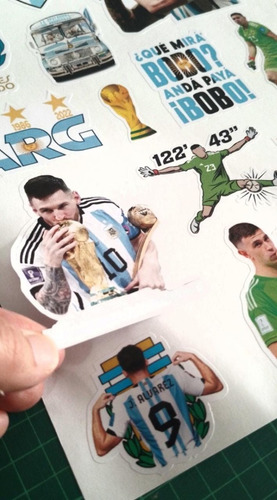 Stickers Vinilos Argentina Campeón Messi Mundial Afa