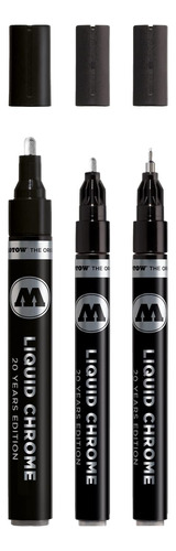 Molotow Juego 3 Marcador Cromo Liquido Tinta Especial Efecto