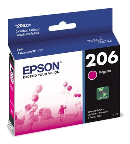 Imagen 5 de 9 de Kit Combo Set Cartuchos Epson T206 206 Para Xp-2101 2101