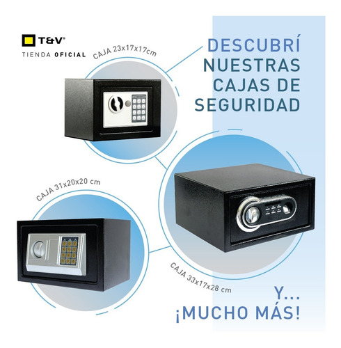 Imagen 7 de 9 de Caja Fuerte Seguridad Alemana Acero Reforzado Alarma Pilas
