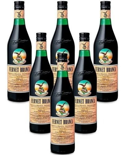 Fernet Branca 750ml X 6 Botellas Mcg Bebidas 