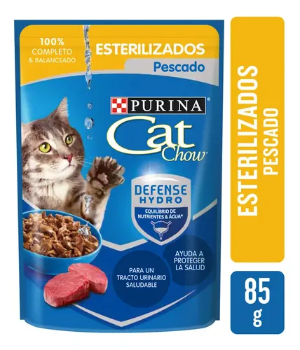 Alimento Gatos Humedo Cat Chow Castrado Pes 85grs