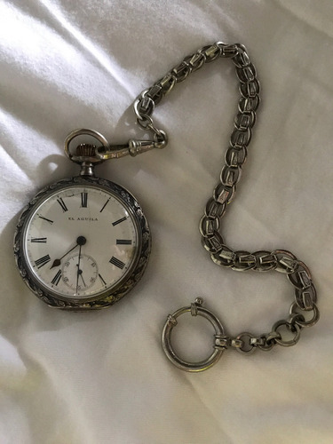 Relógio De Bolso Em Prata De Lei