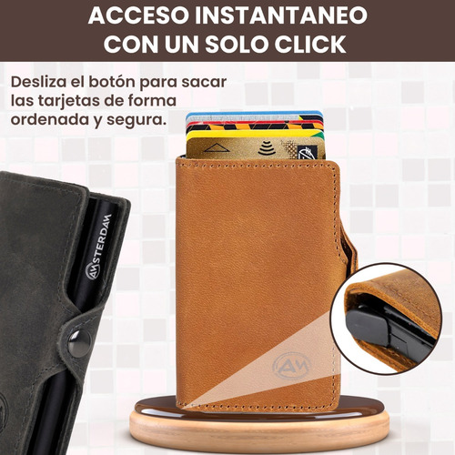 Billetera Tarjetero Bloqueo Rfid Anti Clonación - Amsterdam