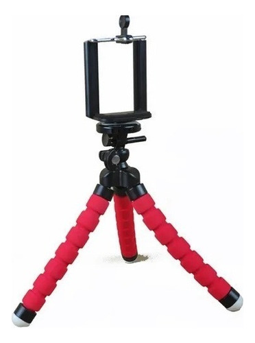 Tripie Flexible Soporte Pulpo Base Celular Camara Portatil Color Rojo