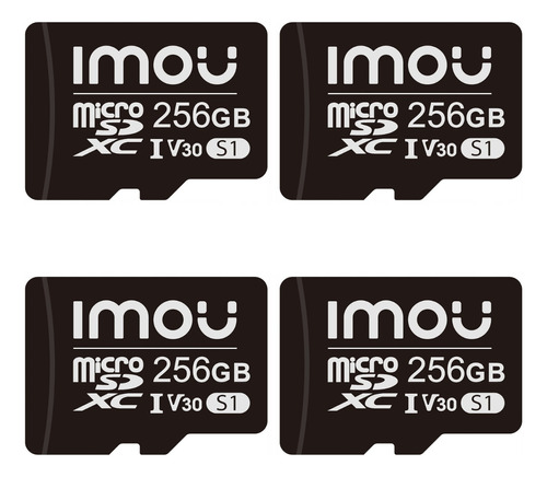Pack X4 Tarjetas De Memoria Imou Microsd Sdhc S1 C10 256gb 