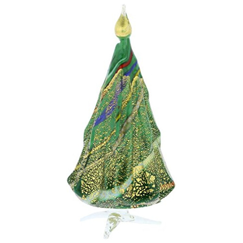 Escultura De Árbol De Navidad De Vidrio De Murano De P...