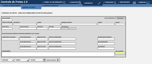 Controle De Frotas 2.0 Em Excel