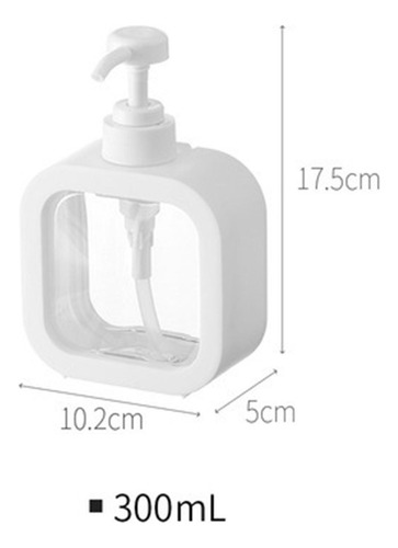 Dispensador De Jabón Botella De Loción Transparente 300ml