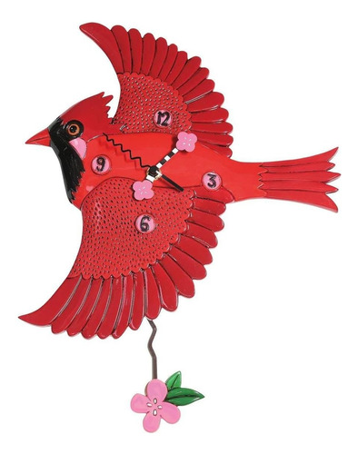 Allen Designs Cardinals Song - Reloj De Pared (12,6 X 12,2 P