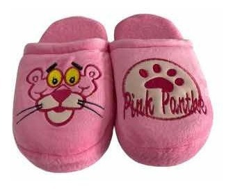 Pantuflas Abiertas Bordadas Pantera Rosa