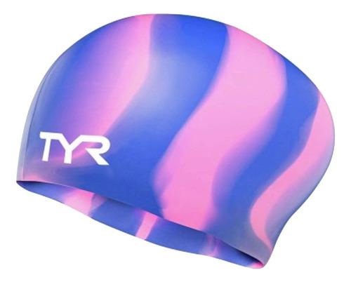Gorra Tyr De Silicona Para Pelo Largo, Color Morado Y Rosa